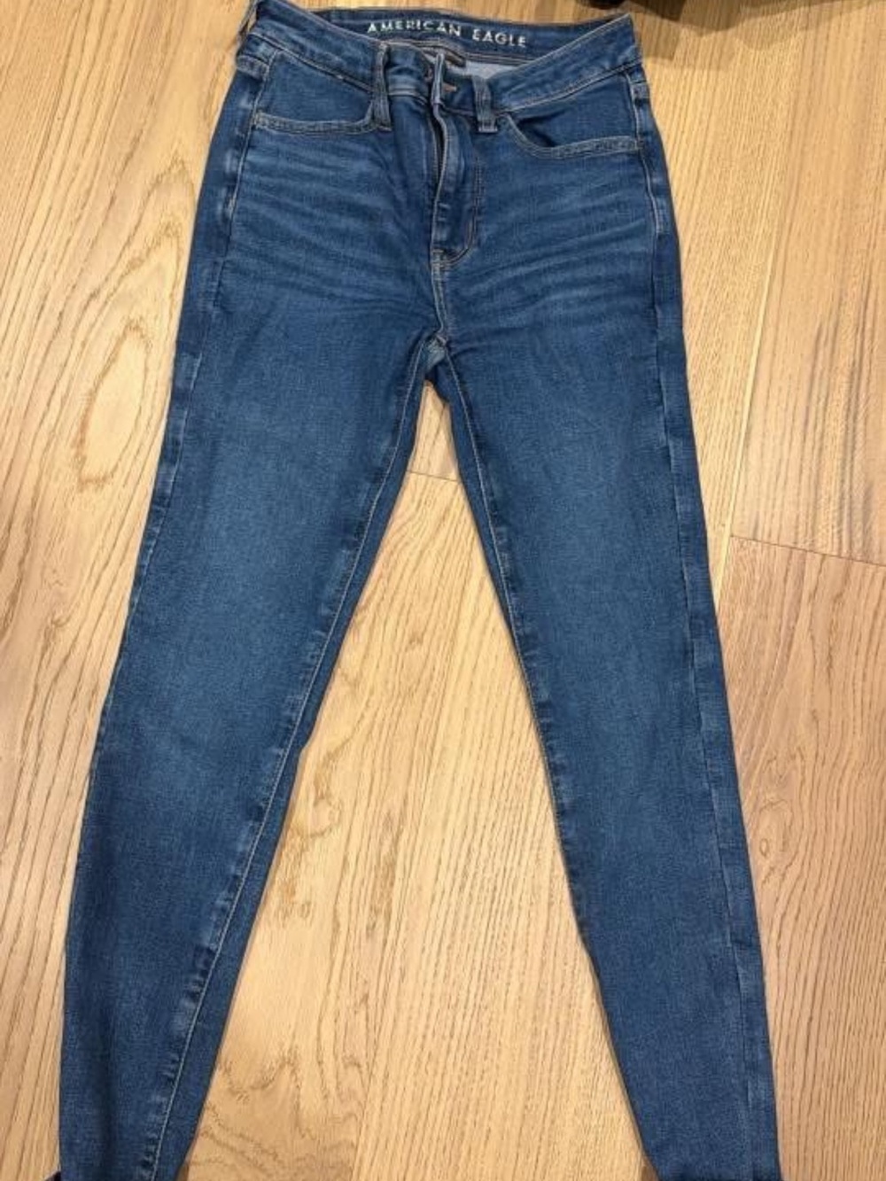 American Eagle Outfitters Dark Blue High-Rise Skinny Jeans